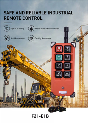 Telecrane Industrial Wireless 6 أزرار التحكم عن بعد F21-E1b