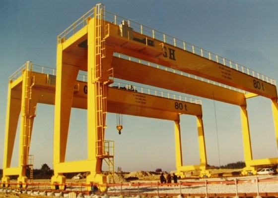 CE MG 39.4m / Min 32/5 Ton Double Girder Gantry Crane لرفع الأحمال الثقيلة