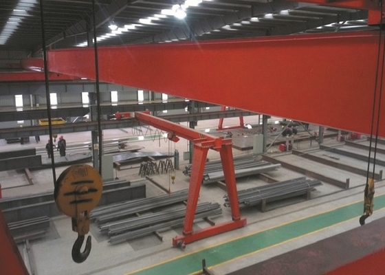 رافعة جسرية مستودع شعاع واحد 5ton مع رافعة كهربائية Wirerope