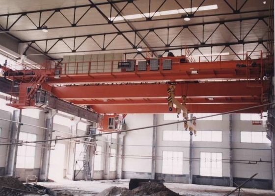 Q235B Q345C 32Ton الجسر رافعة ورشة عمل رافعة السفر فوق رأس مزدوجة