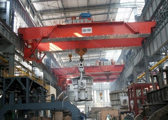 16 / 3.2t QDY Type Double Girder Bridge Casting Crane في مصنع شديد التحمل