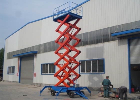 منصة الرفع الهيدروليكية GTJZ 14m 300kg المنغنيز الصلب المتنقلة